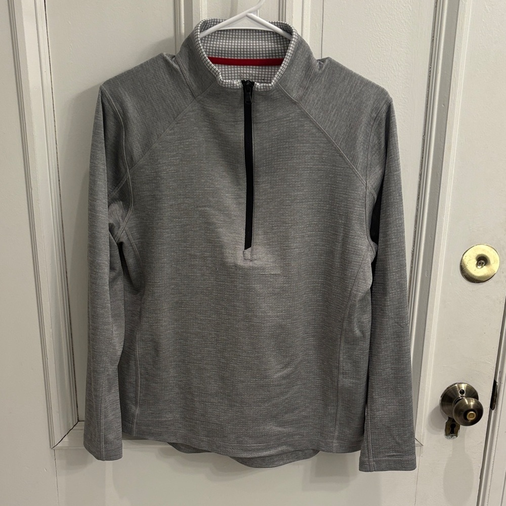 Vineyard Vines Men's Lightweight Gray Quarter-Zip Sweater
